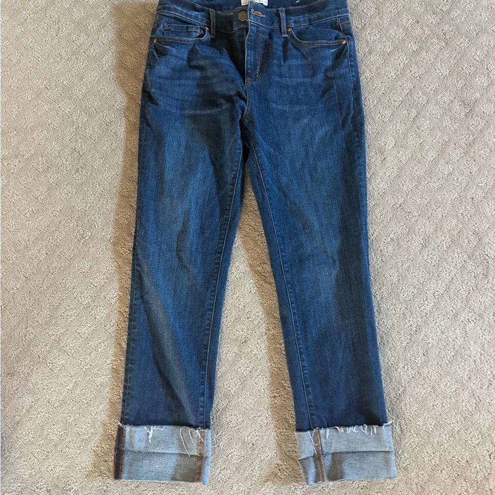 LOFT modern frayed cuffed jeans. Size 10 - Picture 2 of 2